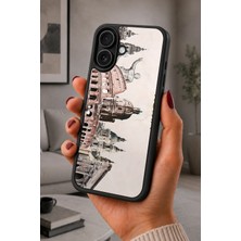 BG AKSESUAR iPhone 16 Uyumlu Amfitiyatro Desenli Kamera Korumalı Darbelere Dayanıklı Kılıf