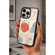 BG AKSESUAR iPhone 15 Pro Uyumlu Boho Desenli Kamera Korumalı Darbelere Dayanıklı Kılıf