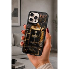 BG AKSESUAR iPhone 16 Pro Max Uyumlu Marlboro Desenli Kamera Korumalı Darbelere Dayanıklı Kılıf