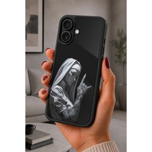 BG AKSESUAR iPhone 16 Uyumlu Dövmelirahibe Desenli Kamera Korumalı Darbelere Dayanıklı Kılıf