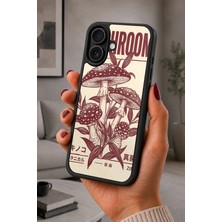 BG AKSESUAR iPhone 16 Uyumlu Mushroom Desenli Kamera Korumalı Darbelere Dayanıklı Kılıf
