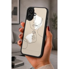BG AKSESUAR iPhone 16 Uyumlu Kontur Desenli Kamera Korumalı Darbelere Dayanıklı Kılıf