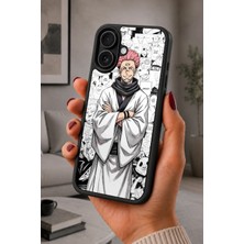 BG AKSESUAR iPhone 16 Uyumlu Itadori Desenli Kamera Korumalı Darbelere Dayanıklı Kılıf