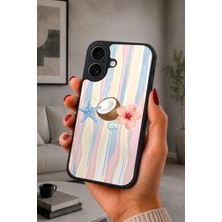 BG AKSESUAR iPhone 17 Uyumlu Plaj Desenli Kamera Korumalı Darbelere Dayanıklı Kılıf