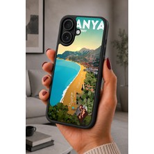 BG AKSESUAR iPhone 16 Uyumlu Alanya Desenli Kamera Korumalı Darbelere Dayanıklı Kılıf