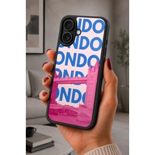 BG AKSESUAR iPhone 16 Plus Uyumlu London Desenli Kamera Korumalı Darbelere Dayanıklı Kılıf