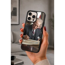 BG AKSESUAR iPhone 16 Pro Uyumlu Atatürk Desenli Kamera Korumalı Darbelere Dayanıklı Kılıf