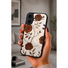 BG AKSESUAR iPhone 17 Uyumlu Güller Desenli Kamera Korumalı Darbelere Dayanıklı Kılıf