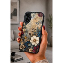 BG AKSESUAR iPhone 17 Uyumlu Floral Desenli Kamera Korumalı Darbelere Dayanıklı Kılıf