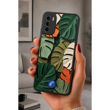 BG AKSESUAR Reeder S19 Max Pro S Uyumlu Monstera Desenli Kamera Korumalı Darbelere Dayanıklı Kılıf