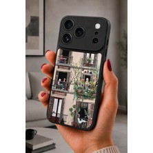 BG AKSESUAR iPhone 17 Pro Max Uyumlu Apartman Desenli Kamera Korumalı Darbelere Dayanıklı Kılıf