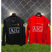 Candy Cup Manchesterunited 2008 Sezonu Siyah - Kırmızı 2 Li Renk Cristiano Ronaldo Uzun Kollu Nostalji Forma