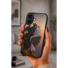 BG AKSESUAR iPhone 17 Uyumlu Ejderhaçifti Desenli Kamera Korumalı Darbelere Dayanıklı Kılıf