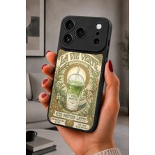 BG AKSESUAR iPhone 17 Pro Uyumlu Matchalatte Desenli Kamera Korumalı Darbelere Dayanıklı Kılıf