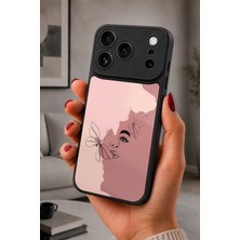 BG AKSESUAR iPhone 17 Pro Uyumlu Kelebekyüzü Desenli Kamera Korumalı Darbelere Dayanıklı Kılıf