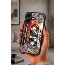BG AKSESUAR iPhone 17 Uyumlu Kaset Desenli Kamera Korumalı Darbelere Dayanıklı Kılıf