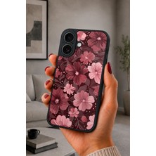 BG AKSESUAR iPhone 17 Uyumlu Pembeçiçekler Desenli Kamera Korumalı Darbelere Dayanıklı Kılıf