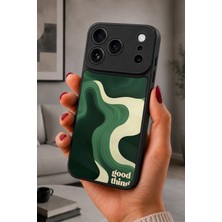 BG AKSESUAR iPhone 17 Pro Uyumlu Yeşil Desenli Kamera Korumalı Darbelere Dayanıklı Kılıf