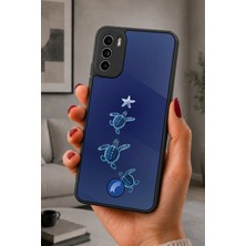 BG AKSESUAR Reeder S19 Max Pro S Uyumlu Mavikaplumbağa Desenli Kamera Korumalı Darbelere Dayanıklı Kılıf