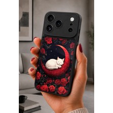 BG AKSESUAR iPhone 17 Pro Uyumlu Kedi Desenli Kamera Korumalı Darbelere Dayanıklı Kılıf