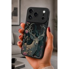 BG AKSESUAR iPhone 17 Pro Uyumlu Geyik Desenli Kamera Korumalı Darbelere Dayanıklı Kılıf