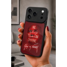 BG AKSESUAR iPhone 17 Pro Uyumlu Nemutlutürküm Desenli Kamera Korumalı Darbelere Dayanıklı Kılıf