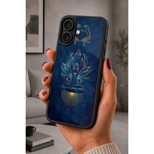 BG AKSESUAR iPhone 16 Plus Uyumlu Meditasyon Desenli Kamera Korumalı Darbelere Dayanıklı Kılıf