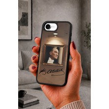 BG AKSESUAR iPhone 16E Uyumlu Atatürkportresi Desenli Kamera Korumalı Darbelere Dayanıklı Kılıf
