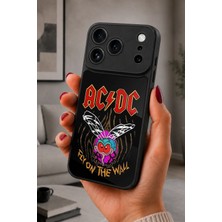 BG AKSESUAR iPhone 17 Pro Uyumlu Acdc Desenli Kamera Korumalı Darbelere Dayanıklı Kılıf