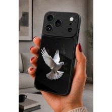 BG AKSESUAR iPhone 17 Pro Uyumlu Güvercin Desenli Kamera Korumalı Darbelere Dayanıklı Kılıf