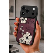 BG AKSESUAR iPhone 17 Pro Uyumlu Vintageçiçekler Desenli Kamera Korumalı Darbelere Dayanıklı Kılıf