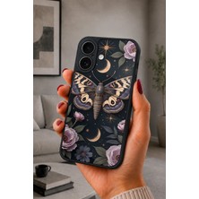 BG AKSESUAR iPhone 17 Uyumlu Moth Desenli Kamera Korumalı Darbelere Dayanıklı Kılıf
