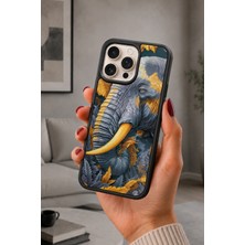 BG AKSESUAR iPhone 16 Pro Max Uyumlu Fil Desenli Kamera Korumalı Darbelere Dayanıklı Kılıf