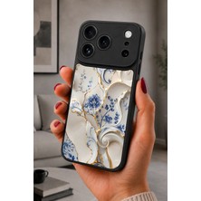 BG AKSESUAR iPhone 17 Pro Uyumlu Porselen Desenli Kamera Korumalı Darbelere Dayanıklı Kılıf