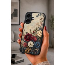 BG AKSESUAR iPhone 17 Uyumlu Gül Desenli Kamera Korumalı Darbelere Dayanıklı Kılıf