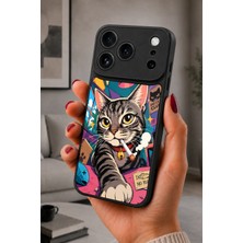 BG AKSESUAR iPhone 17 Pro Uyumlu Kedi Desenli Kamera Korumalı Darbelere Dayanıklı Kılıf
