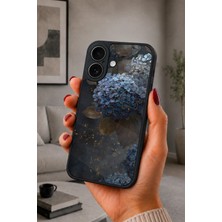 BG AKSESUAR iPhone 17 Uyumlu Hydrangea Desenli Kamera Korumalı Darbelere Dayanıklı Kılıf