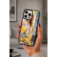 BG AKSESUAR iPhone 16 Pro Uyumlu Limonata Desenli Kamera Korumalı Darbelere Dayanıklı Kılıf