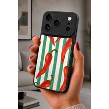 BG AKSESUAR iPhone 17 Pro Uyumlu Biber Desenli Kamera Korumalı Darbelere Dayanıklı Kılıf