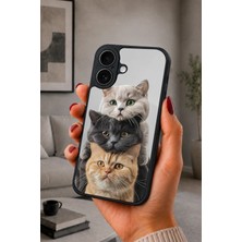BG AKSESUAR iPhone 17 Uyumlu Kedikulesi Desenli Kamera Korumalı Darbelere Dayanıklı Kılıf