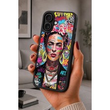 BG AKSESUAR iPhone 16 Uyumlu Frida Desenli Kamera Korumalı Darbelere Dayanıklı Kılıf