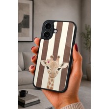 BG AKSESUAR iPhone 17 Uyumlu Zürafadeseni Desenli Kamera Korumalı Darbelere Dayanıklı Kılıf