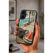 BG AKSESUAR iPhone 17 Uyumlu Palmiye Desenli Kamera Korumalı Darbelere Dayanıklı Kılıf