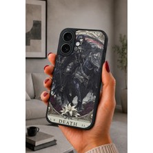 BG AKSESUAR iPhone 17 Uyumlu Ölüm Desenli Kamera Korumalı Darbelere Dayanıklı Kılıf