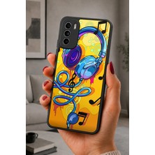 BG AKSESUAR Reeder S19 Max Pro S Uyumlu Müzik Desenli Kamera Korumalı Darbelere Dayanıklı Kılıf