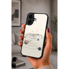 BG AKSESUAR iPhone 17 Uyumlu Güneşsistemigezegen Desenli Kamera Korumalı Darbelere Dayanıklı Kılıf