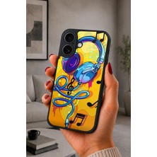 BG AKSESUAR iPhone 17 Uyumlu Müzik Desenli Kamera Korumalı Darbelere Dayanıklı Kılıf
