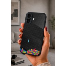 BG AKSESUAR iPhone 17 Uyumlu Tetris Desenli Kamera Korumalı Darbelere Dayanıklı Kılıf