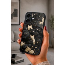 BG AKSESUAR iPhone 17 Uyumlu Kedideseni Desenli Kamera Korumalı Darbelere Dayanıklı Kılıf