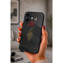 BG AKSESUAR iPhone 17 Uyumlu Iskeletgül Desenli Kamera Korumalı Darbelere Dayanıklı Kılıf